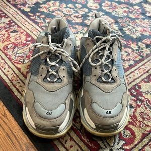 Balenciaga triple s sneaker size US 13 mens grey/blue